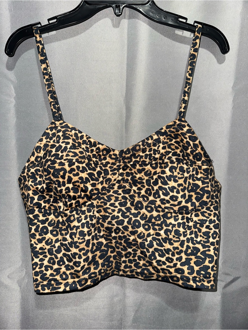 ViVi Leopard Print Top - Black & Tan